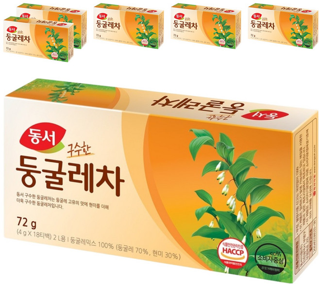동서 둥굴레차 티백, 4g, 18개입, 6개