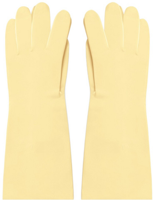 브릭글로 안찢어지는 니트릴 고무장갑, 버터옐로우, 중(M), 1세트