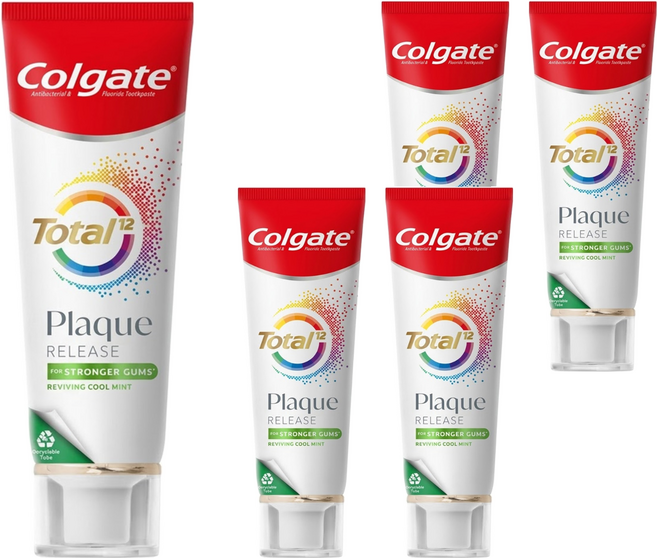 Colgate 高露潔 全效抗牙菌斑舒心沁涼牙膏, 95g, 1入, 5條