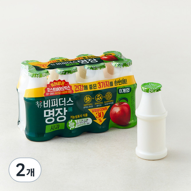 소와나무 비피더스 명장 사과 요구르트, 125ml, 8개입, 2개