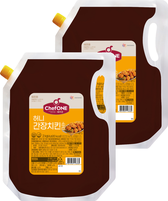 쉐프원 허니간장치킨소스, 2개, 2kg