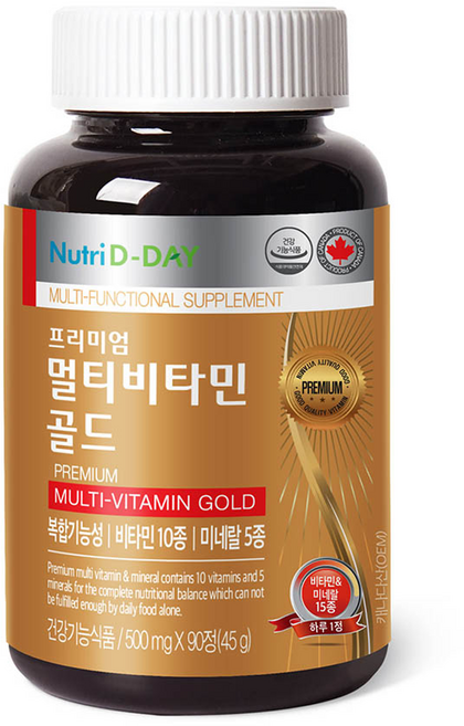 뉴트리디데이 프리미엄 멀티비타민 골드, 90정, 1세트