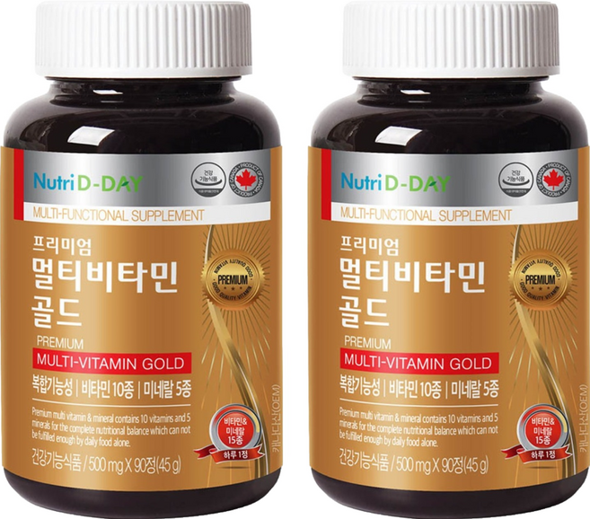 뉴트리디데이 프리미엄 멀티비타민 골드, 90정, 2세트