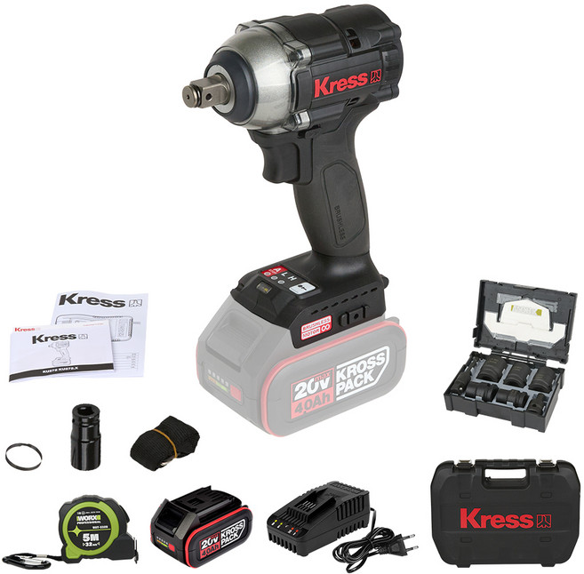 크레스 충전임팩렌치 20V 4.0Ah BL KU272.3, 1개