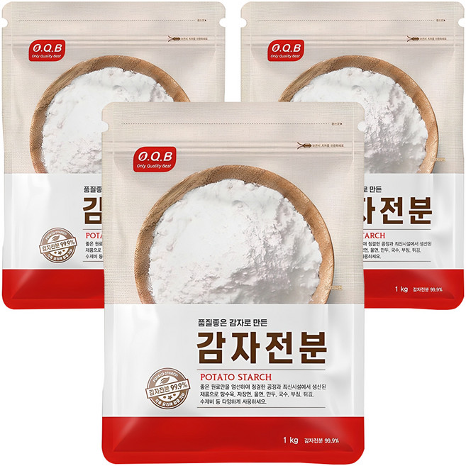OQB 감자전분, 1kg, 3개