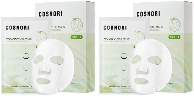 [비건뷰티] 코스노리 아보카도 퓨어 마스크 24ml, 20개, 1개입