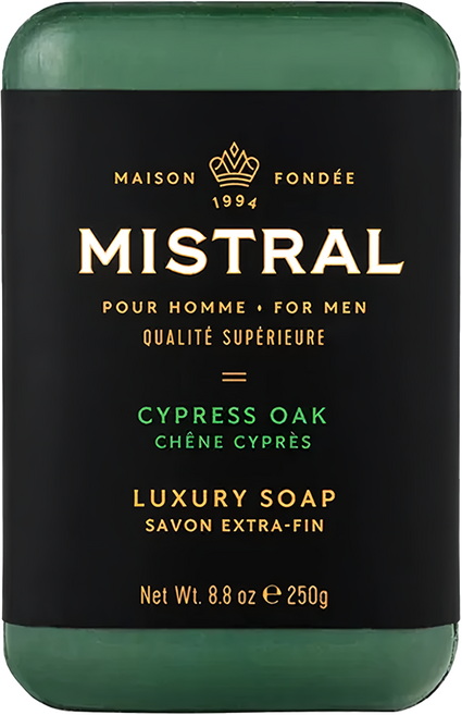 MISTRAL BODY 柏樹橡木 沐浴皂, 250g, 1入