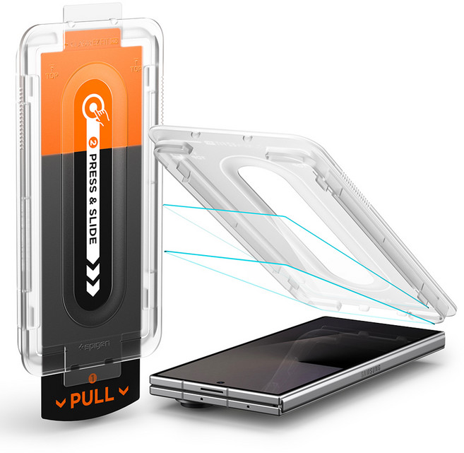 슈피겐 강화유리 tREZ핏 휴대폰 액정 보호 필름 2p 세트 AGL09576, 1세트