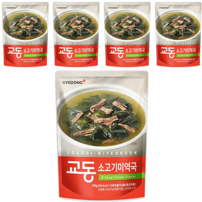 GYODONG 校洞食品 牛肉海帶湯即食調理包, 500g, 5包