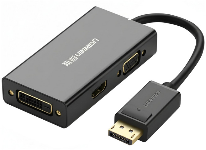 UGREEN 綠聯 DisplayPort轉HDMI/VGA/DVI轉換器 PRO版, DP110, 1個