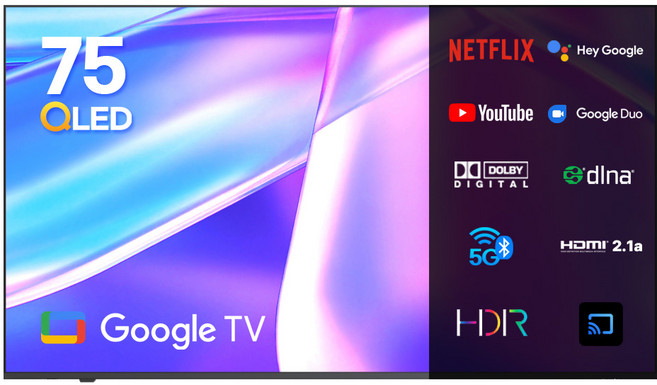 이노스 4K UHD QLED 구글 안드로이드 스마트 TV, 189cm(75인치), S7511KU, 벽걸이형, 방문설치