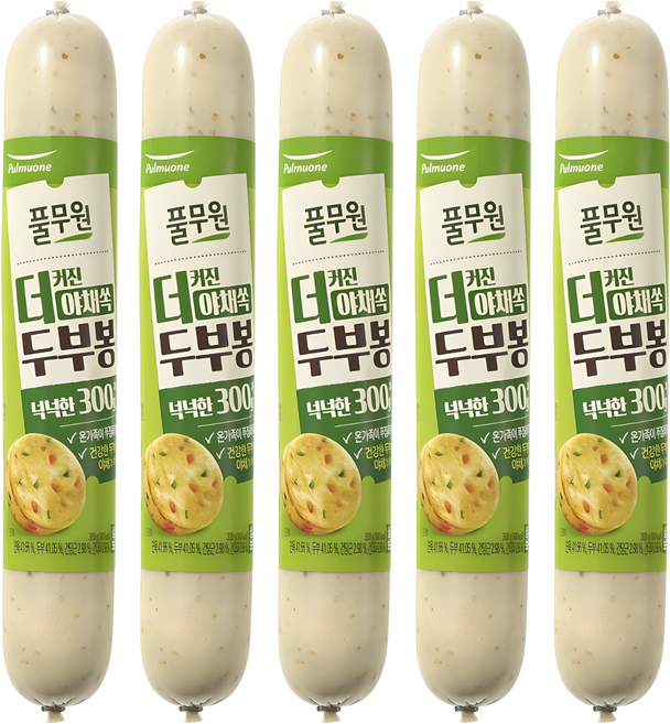 풀무원 더커진 야채쏙 두부봉 어육소시지, 5개, 300g