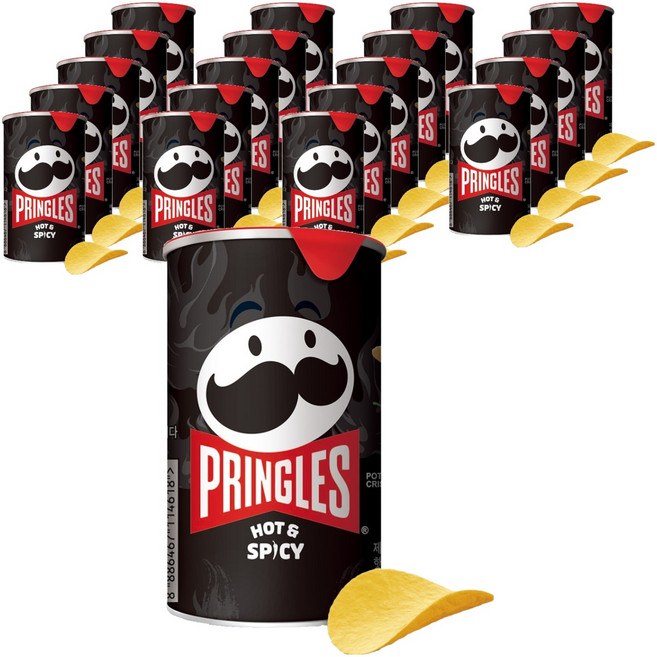 켈로그 프링글스 핫 앤 스파이시 스낵, 53g, 20개