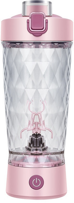 TAILI 太力 炫彩Tritan電動運動蛋白粉咖啡攪拌杯 粉色 650ml, ZH90