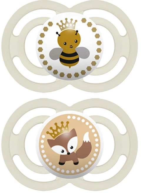 맘베이비 퍼펙트 치아발달 실리콘 쪽쪽이 2p+간편세척케이스 아이보리, Perfect 6+, 1세트 - 쿠팡