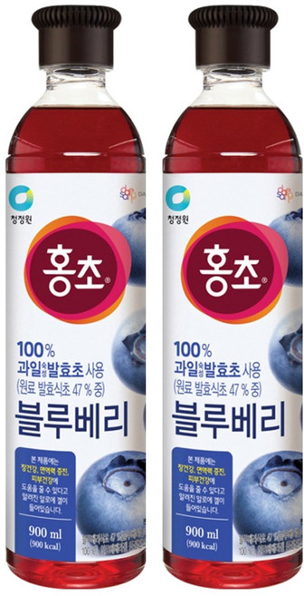 홍초 블루베리 음용식초, 900ml, 2개