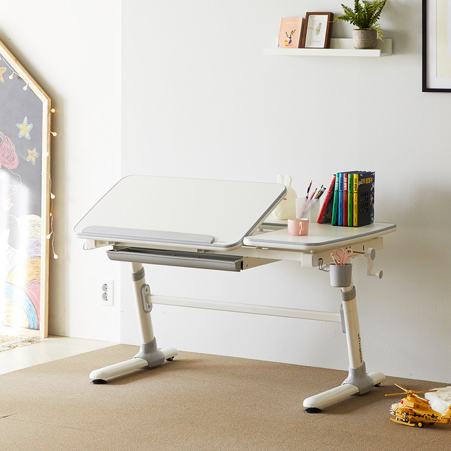 위드그로우 스마트 2.0 높낮이 각도조절 책상 1160, 그레이, 1개
