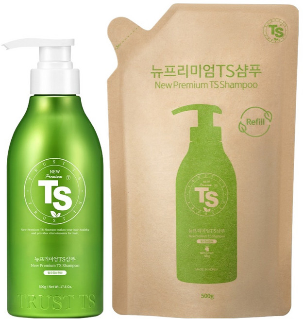 TS 뉴프리미엄 탈모증상완화 기능성 샴푸 500g + 종이 리필 500g 세트 라벤더향, 1개