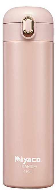 Miyaco 米雅可 鈦鉉輕量真空保溫瓶 MY-F32045R, 霧玫瑰, 450ml, 1個