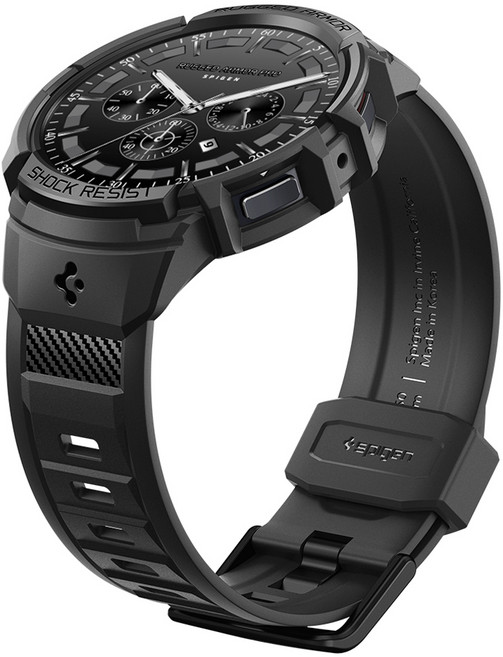 슈피겐 갤럭시워치 스트랩 일체형 케이스 러기드아머 프로, 매트블랙, 1개