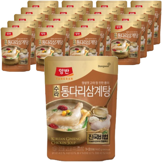 양반 수라 통다리 삼계탕, 460g, 20개
