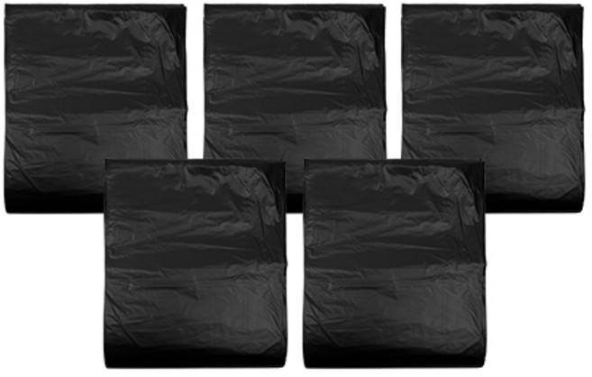 월드크린 분리수거 배접 비닐봉투 검정, 80L, 100개