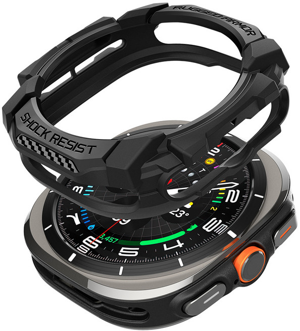 슈피겐 갤럭시워치 케이스 러기드아머, 매트블랙, 1개