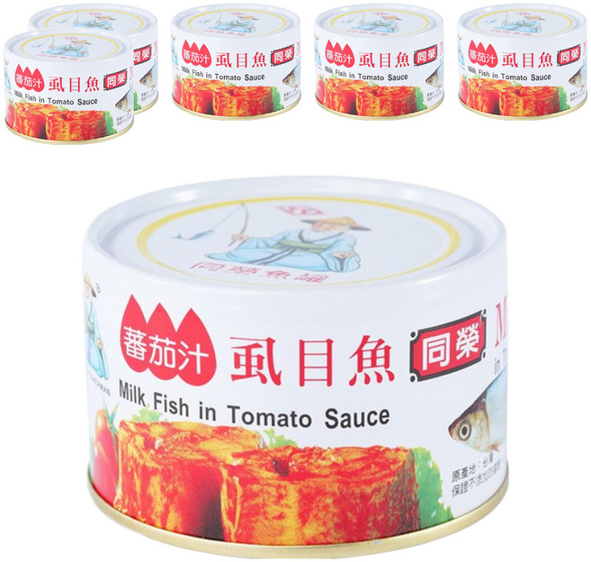 同榮 虱目魚, 230g, 6罐