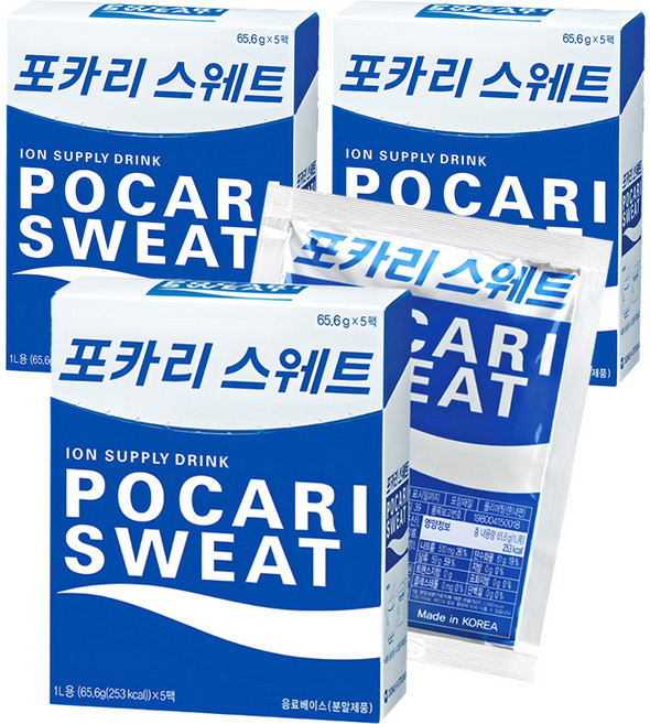 포카리스웨트 분말, 65.6g, 5개입, 3개