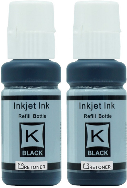 탑젯 엡손 T664 T664100 호환 무한 리필 잉크, 검정, 2개