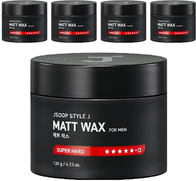 제이숲 스타일제이 포맨 하드 매트 왁스, 120g, 5개