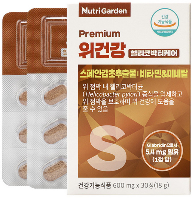 뉴트리가든 프리미엄 위건강 헬리코박터케어 18g, 30정, 1개