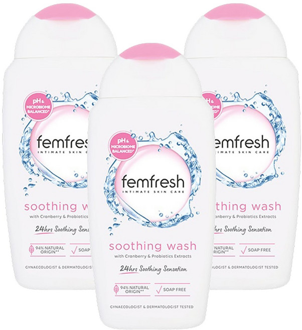 펨프레쉬 수딩워시 데일리 여성청결제, 250ml, 3개