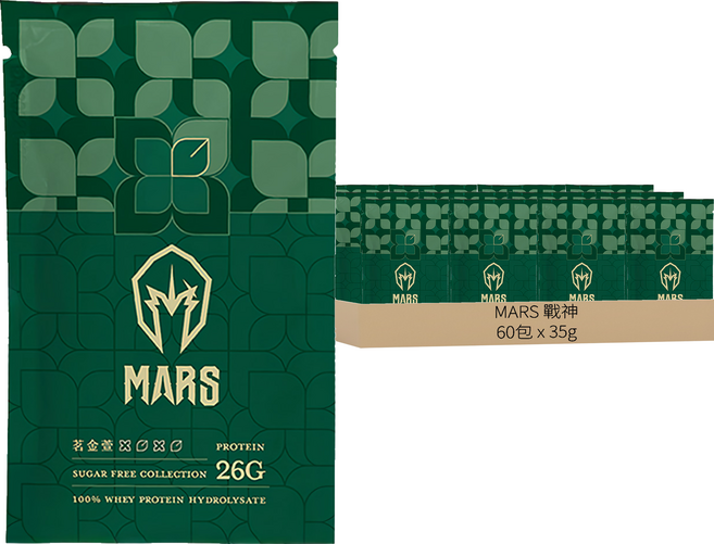 MARS 戰神 水解乳清蛋白 茗金萱奶茶 無甜風味, 35g, 60包