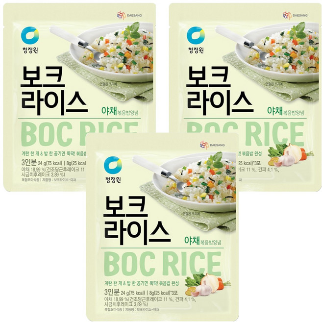 청정원 보크라이스 야채, 24g, 3개