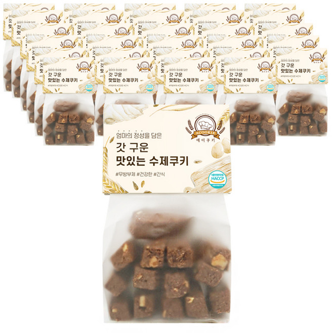 에이쿠키 수제 쿠키 초코 아몬드, 120g, 30개