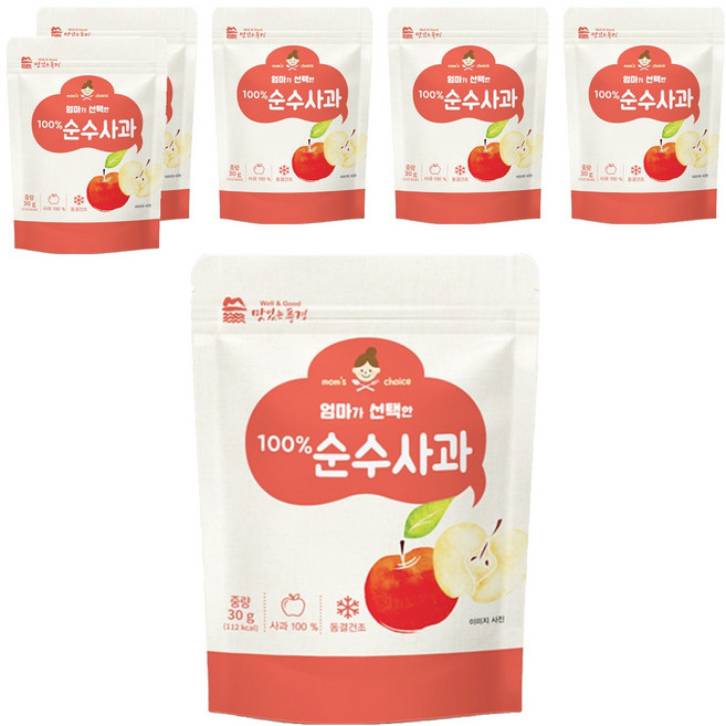 맛있는풍경 엄마가 선택한 순수사과, 6개, 30g
