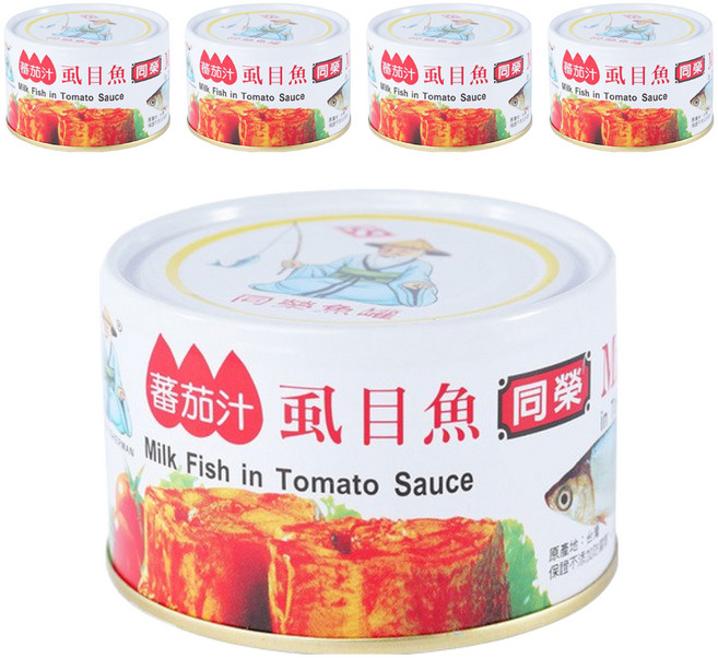 同榮 虱目魚, 230g, 5罐