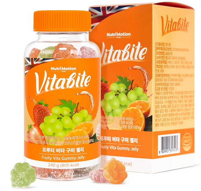 비타바이트 과일맛 멀티 비타 구미젤리 80개입, 240g, 1개 - 쿠팡