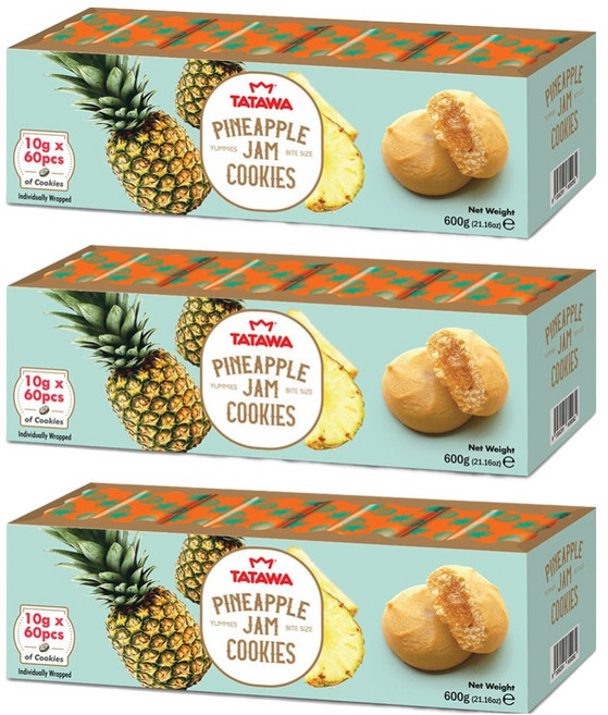 타타와 파인애플맛 쿠키 60p, 600g, 3개