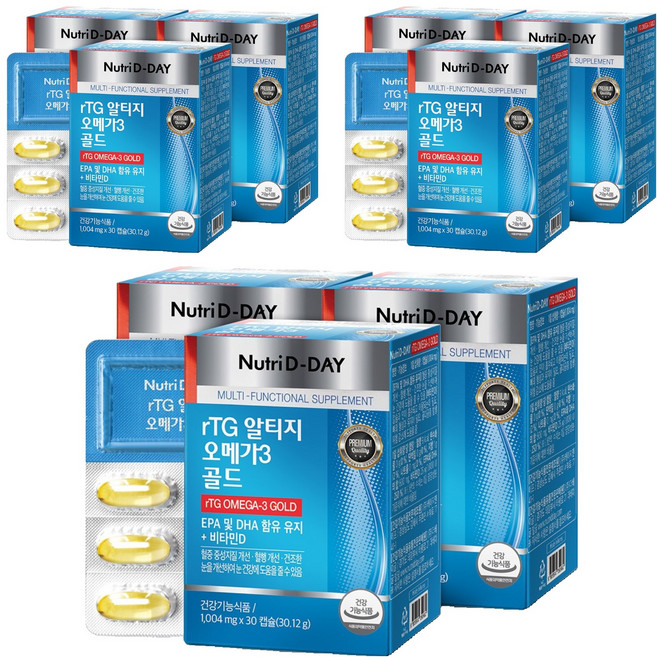 뉴트리디데이 rTG 알티지 오메가3 골드, 30정 × 9개, 9개, 30정