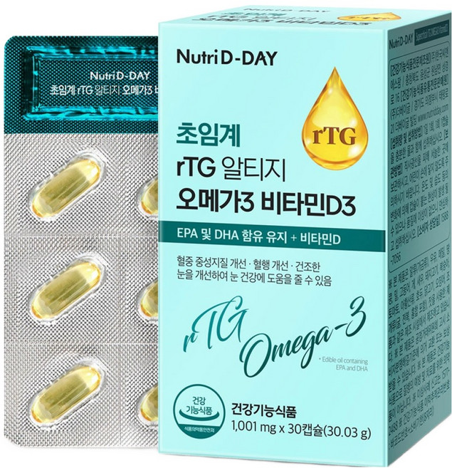 뉴트리디데이 초임계 알티지 오메가3 비타민D3, 30정, 1개