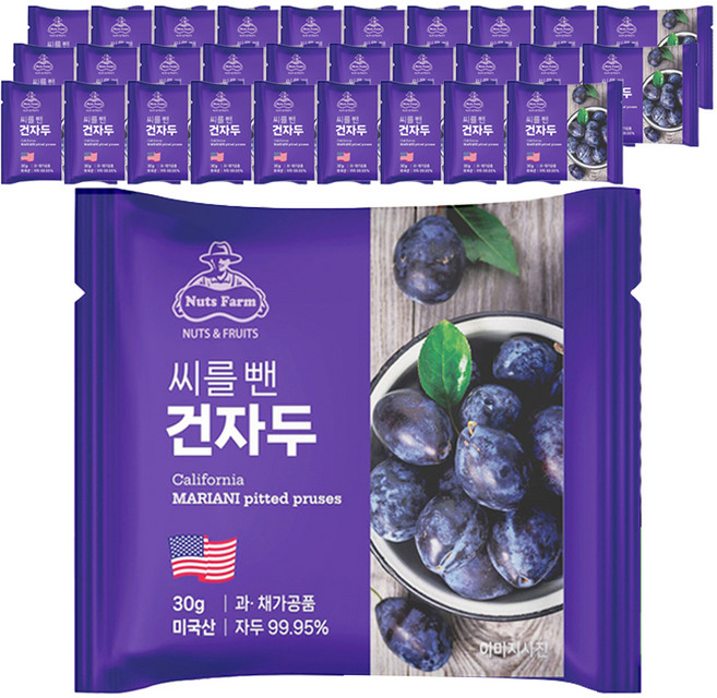 넛츠팜 씨를 뺀 건자두, 30g, 30개