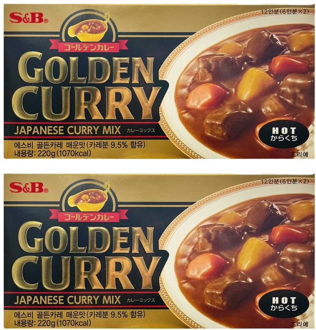 에스앤비골든 카레 매운맛, 220g, 2개 - 쿠팡