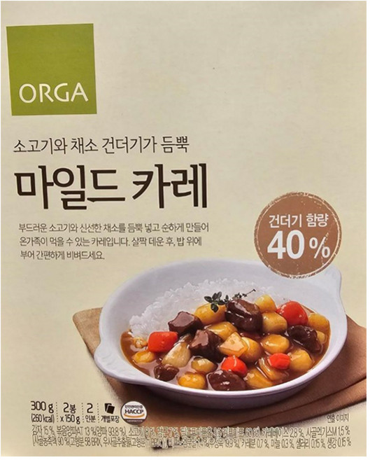 올가홀푸드 즉석 마일드 카레, 300g, 1개