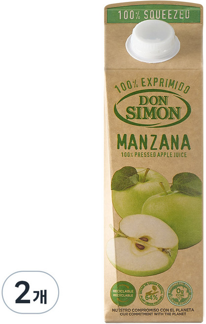 돈시몬 착즙 사과 주스, 1L, 2개