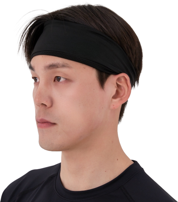 해피제이 남여 스포츠 쿨 헤어밴드, 블랙, 2개