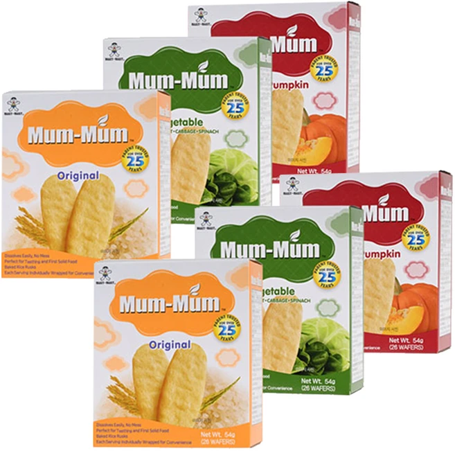 멈멈 신형 혼합 유아쌀과자 오리지널 + 야채 + 사과 호박 세트, 2개, 54g, 혼합맛(오리지널/야채/사과/호박) - 쿠팡