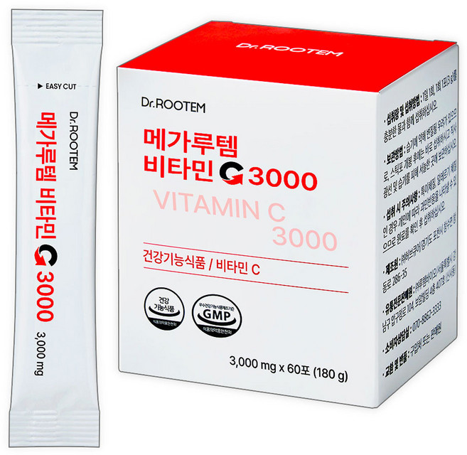 닥터루템 정품 메가루템 비타민C 3000, 60회분, 180g, 1개