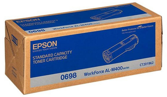 EPSON 台灣公司貨 原廠標準容量碳粉匣列 0698/C13S050698/M400, 黑色, 1個
